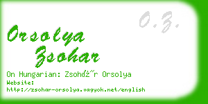 orsolya zsohar business card